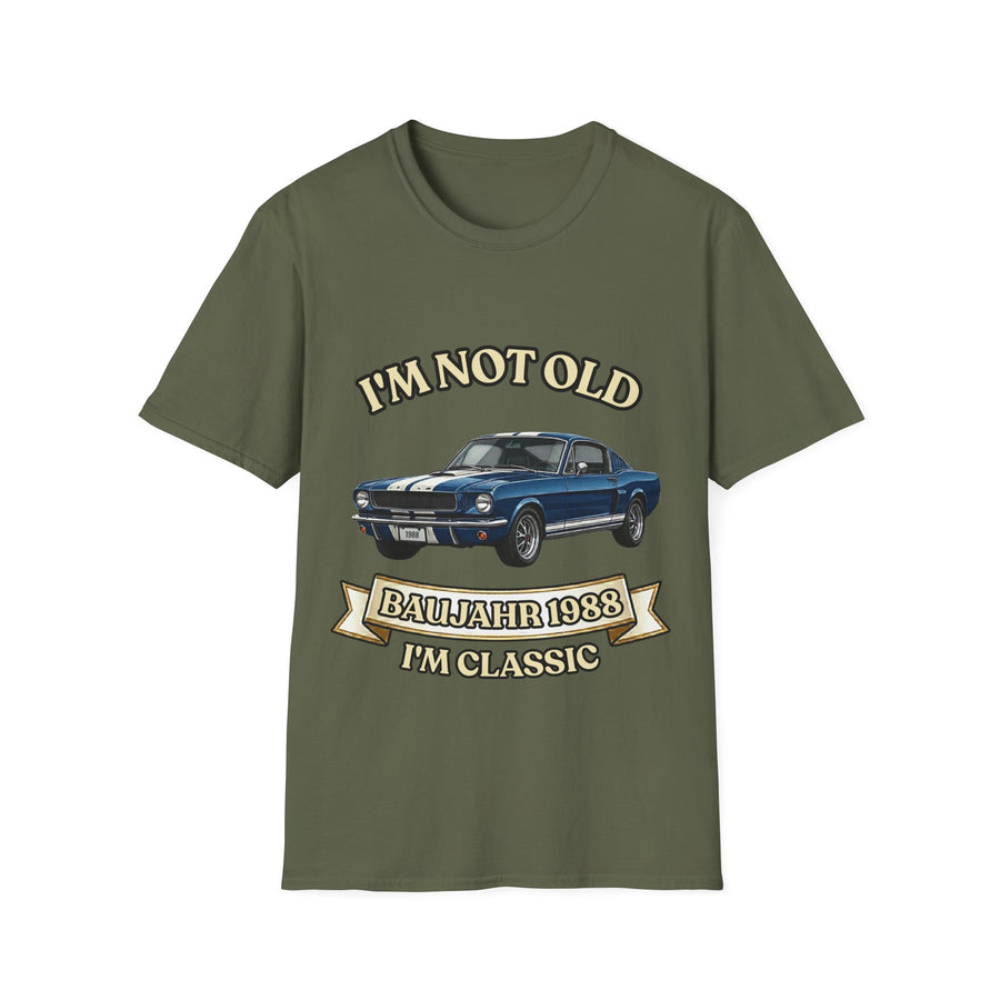 Jahrgang 1988 T-Shirt Oldtimer I'm Not Old I'm Classic  Geschenk zum 38. Geburtstag Mann Retro Kultauto Klassiker Vintage Auto True Insights