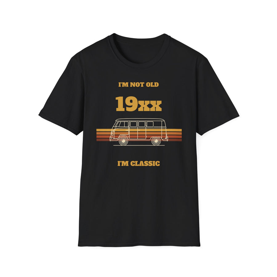 Jaargang-shirt met gewenst jaartal – I'm Not Old I'm Classic, VW Bulli Retro