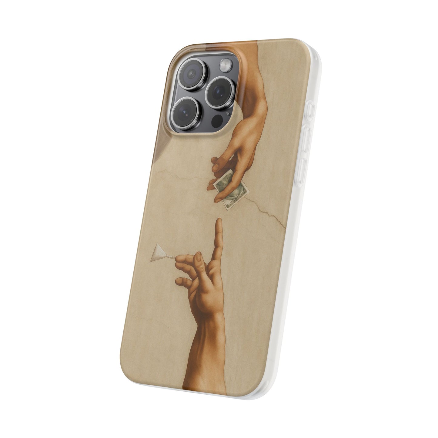 Vintage Motiv – „Creation of a Deal“ Handyhülle – Satirisches Kunst-Motiv – Stoßfester Schutz | True Insights Design mit Humor