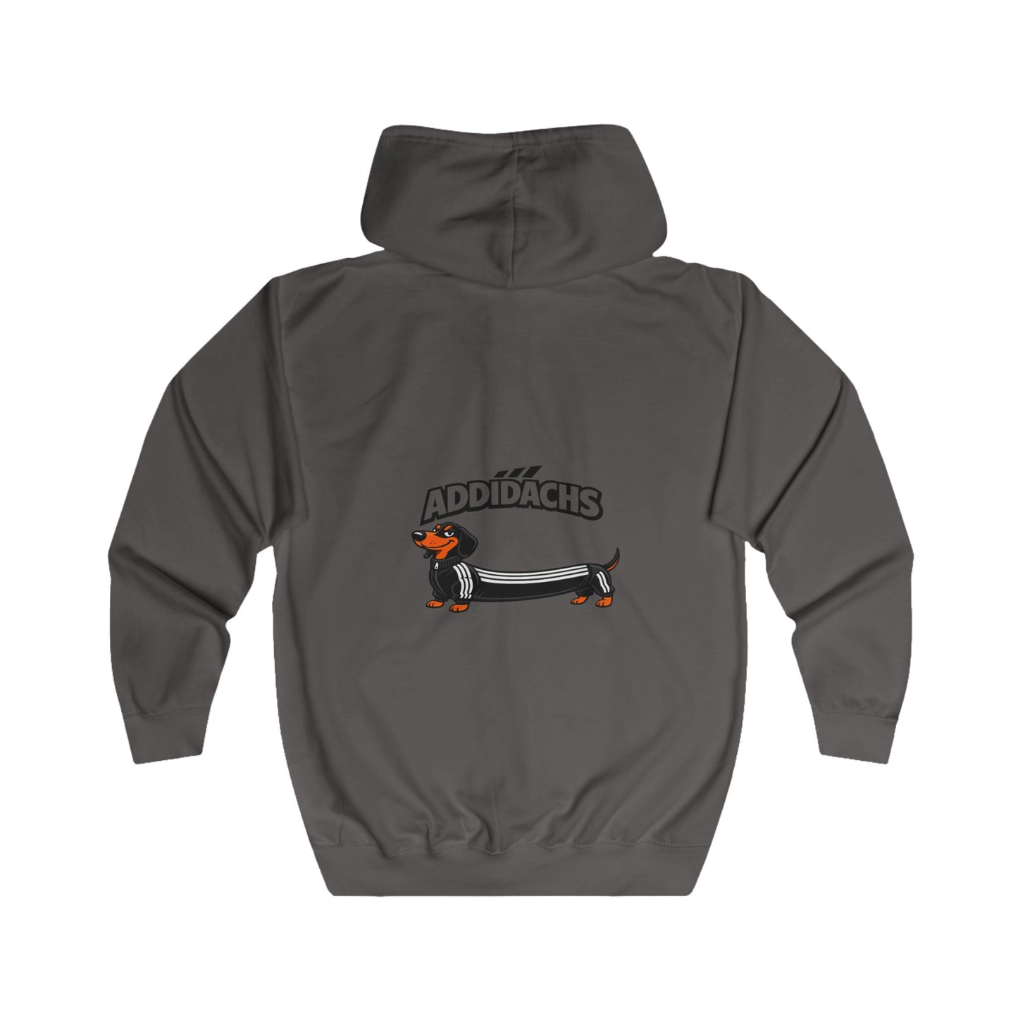 ADDIDACHS Dackel Zip Hoodie - Lustiger Dackel im Sportlook für Hundefreunde & Dackel-Fans