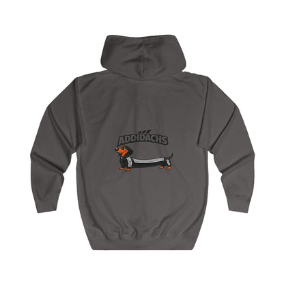 ADDIDACHS Dackel Zip Hoodie - Lustiger Dackel im Sportlook für Hundefreunde & Dackel-Fans