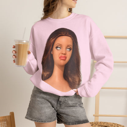 Lustiges Puppen-Gesicht T-Shirt | Genervter Blick Meme Shirt | Ironisches Statement Geschenk für Frauen