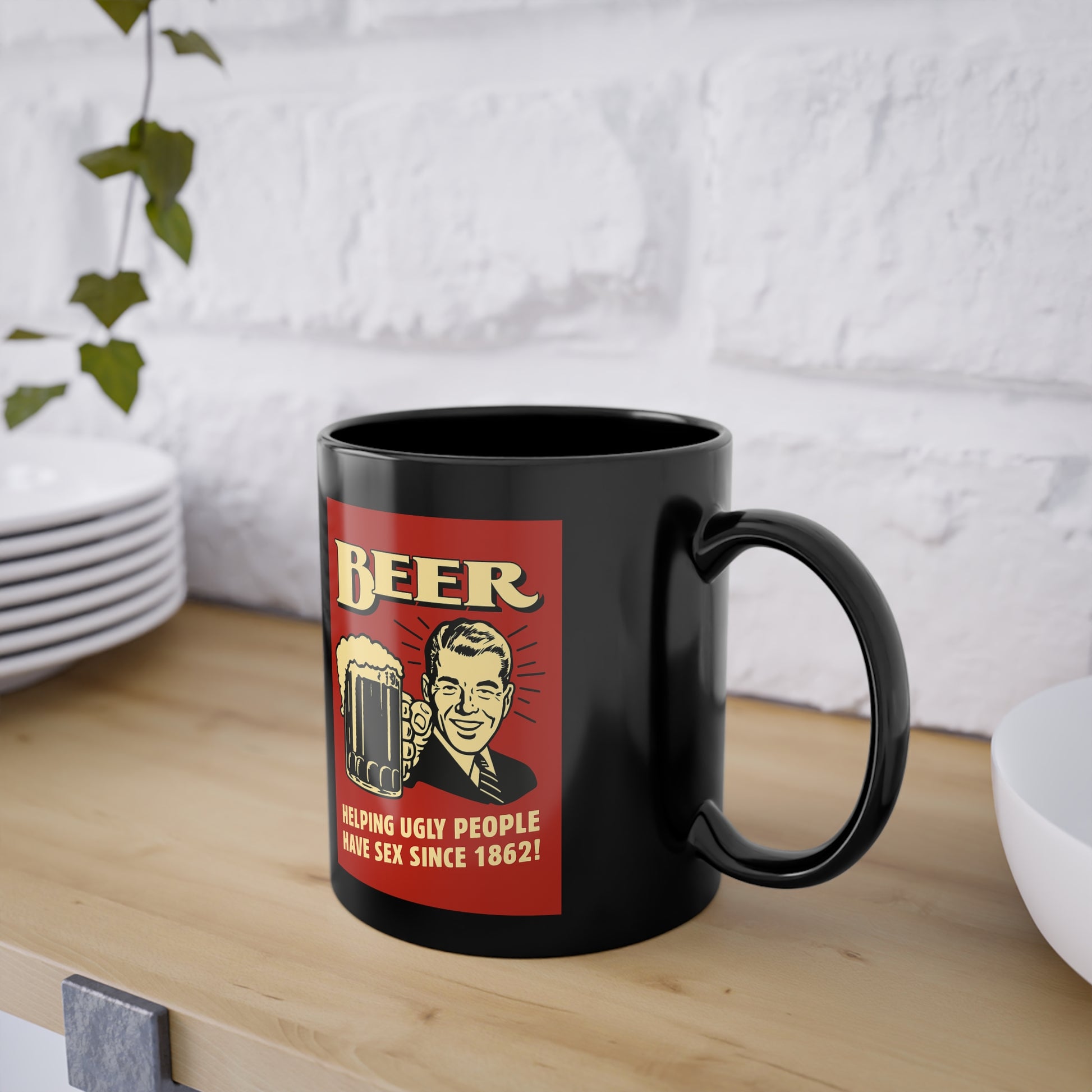 Beer Mug – Satire-Tasse mit frechem Retro-Motiv – Freches Satire-Design für mutige Statements | True Insights