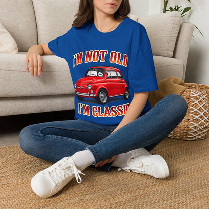 True Insights Retro T-Shirt roter Oldtimer Motiv, Vintage Outfit für Herren zum Verschenken