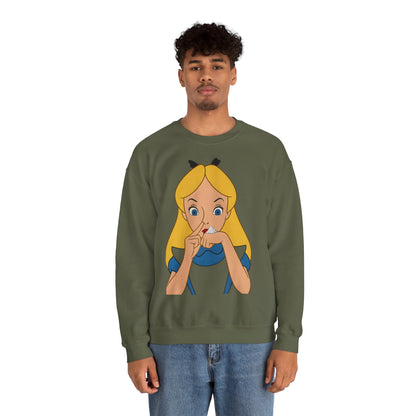 Sweatshirt – Satire Sweatshirt – "Alice im Rausch" Pop-Art Design | True Insights Design mit Humor