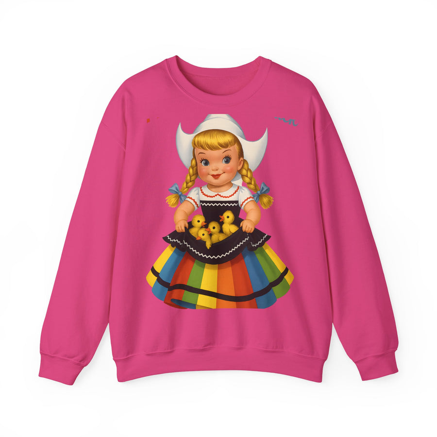 Sweatshirt I Don't Give A Duck - Fille hollandaise rétro humoristique, cadeau vintage drôle