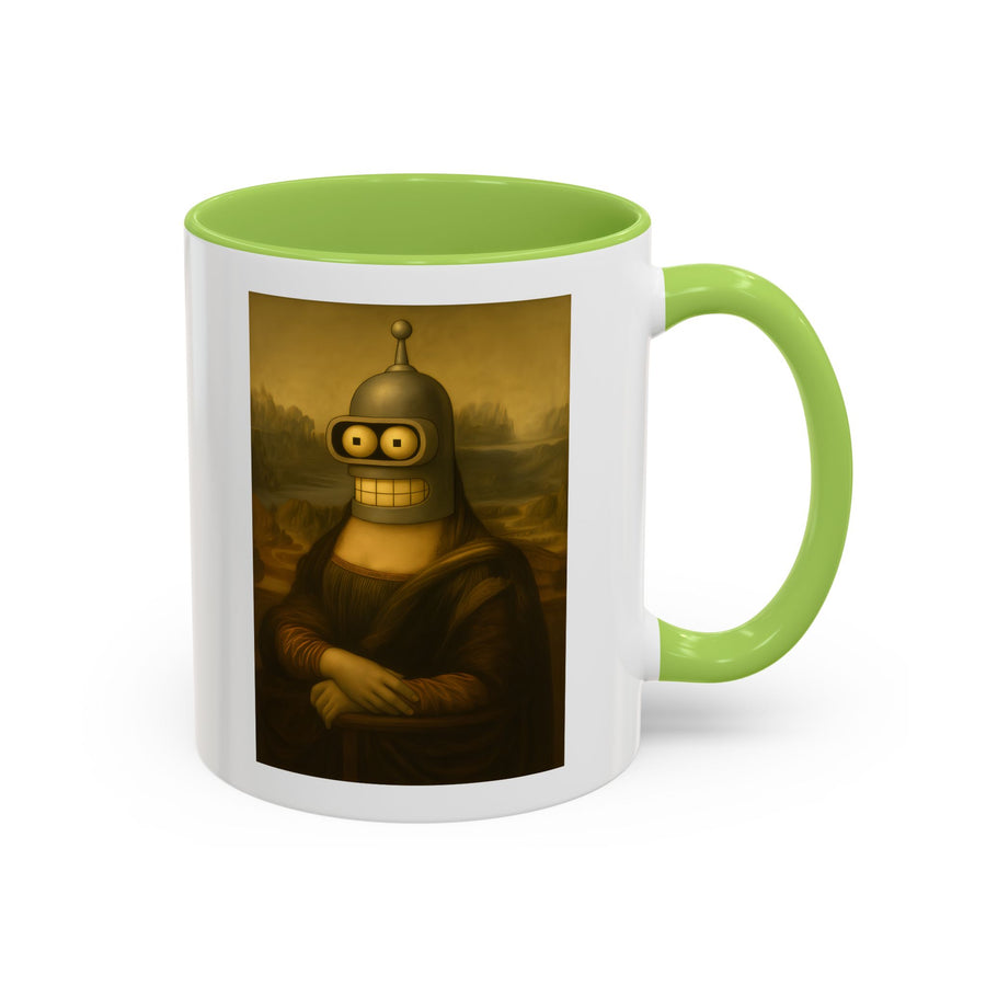 True Insights Tasse Bender Mona Lisa Sci-Fi Roboter Motiv in Hellgrün