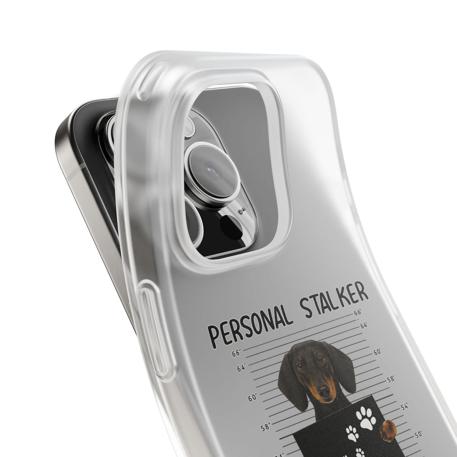 True Insights Handyhülle Dackel Personal Stalker Motiv, humorvolles Geschenk für Hundefreunde