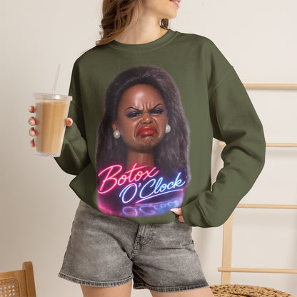 Botox O'Clock T-Shirt Damen Herren – Lustiges Neon Meme Statement Shirt Geschenk für Beauty Fans