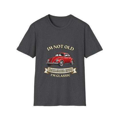 Baujahr 1976 - I'm Not Old I'm Classic T-Shirt zum 50. Geburtstag, roter Oldtimer Käfer Geschenk für Männer & Frauen