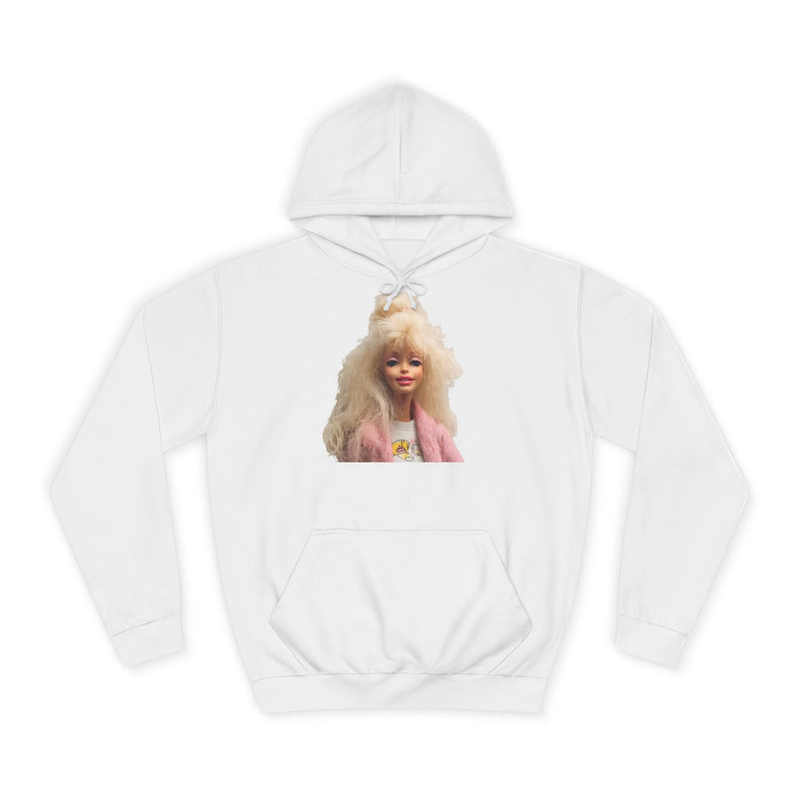 Retro Barbie Doll Women's Hoodie | 80s Style Doll Print | Nostalgia Gift for Doll Fans