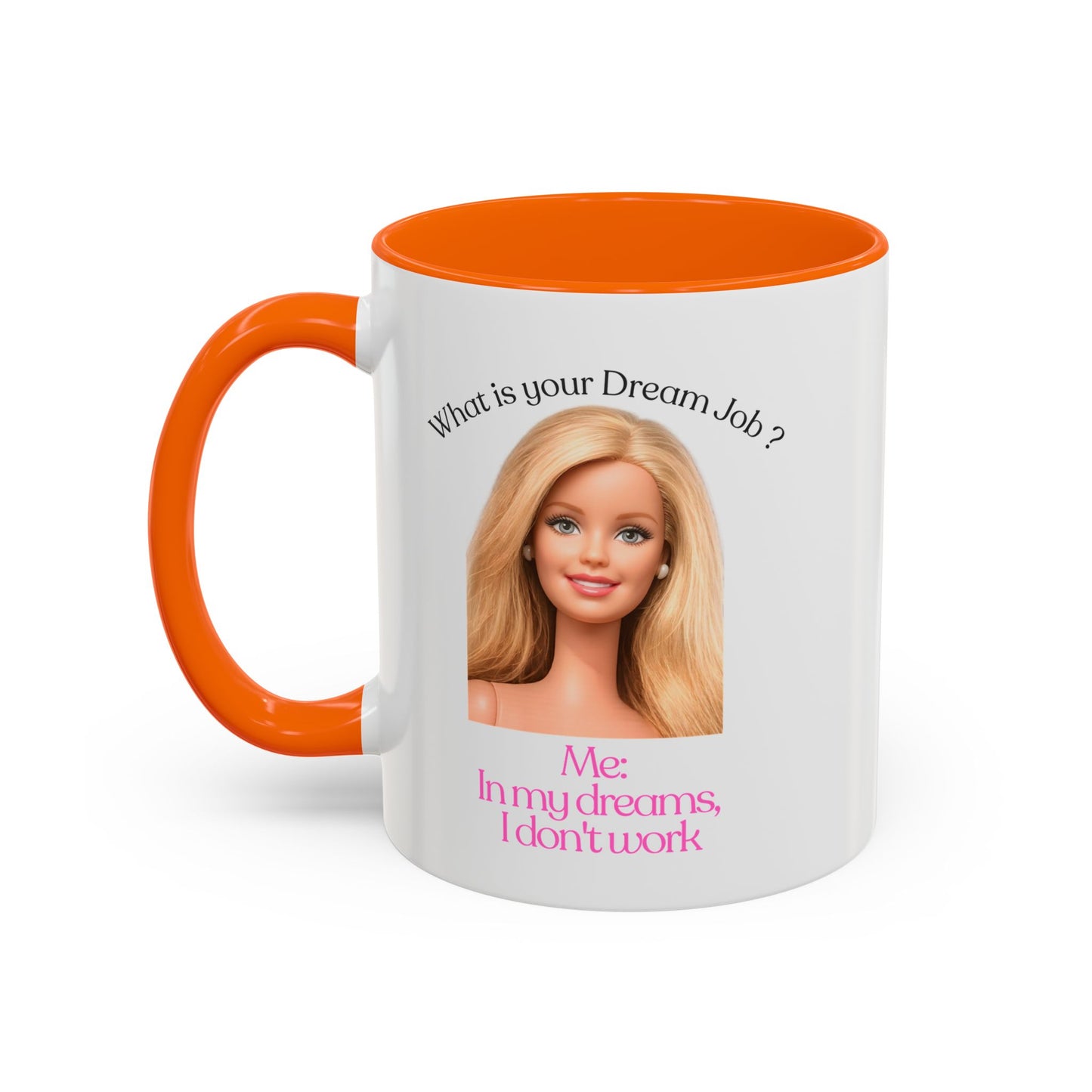 Lustige Tasse "In my dreams I don't work" - Witziger Spruch Kaffeebecher als Geschenk für faule Tage & Arbeitsmuffel