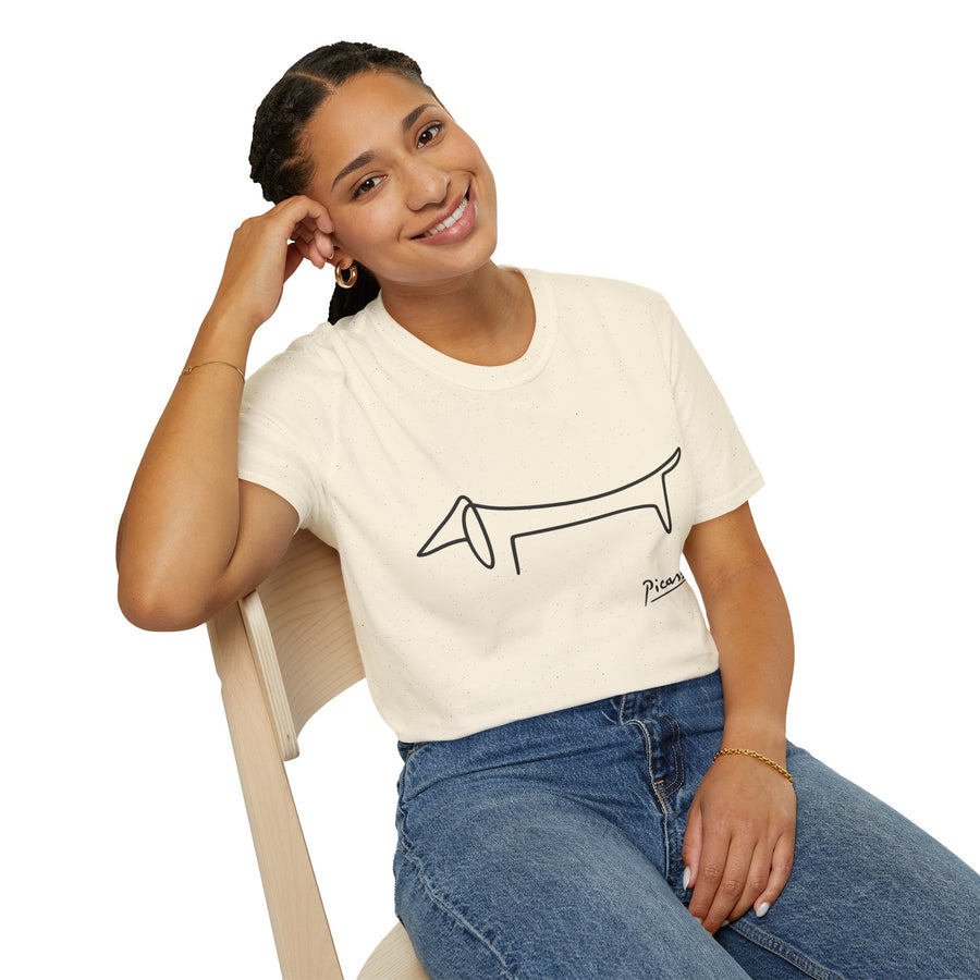 Picasso Dackel T-Shirt – Das edle Geschenk für Dackel-Besitzer