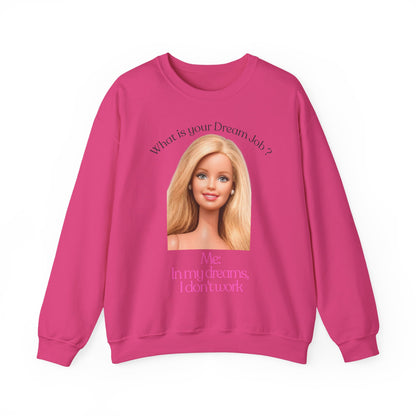 Lustiges Sweatshirt 'In my dreams I don't work' - Anti-Arbeit Spruch Pullover für Faulenzer & Büromuffel