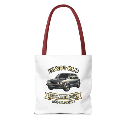 Tote Bag Baujahr 1976 - I'm Not Old I'm Classic - Oldtimer Stoffbeutel zum 50. Geburtstag, Geschenk für Autofans
