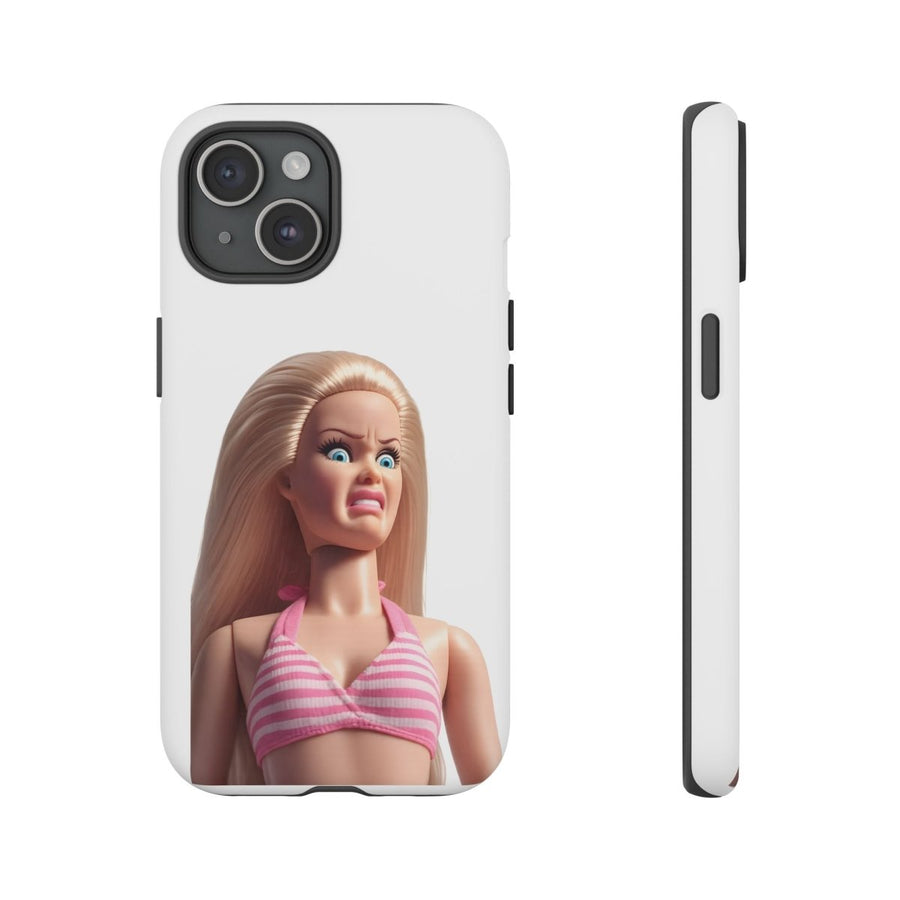 Handyhülle Lustige Pink Doll – Shocking Face Motiv für iPhone & Samsung
