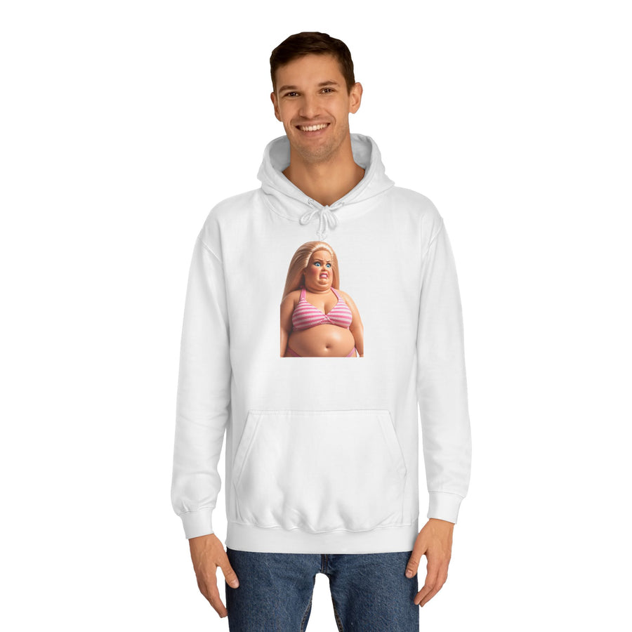 True Insights Genervte Blondine Hoodie – Lustiges Statement-Motiv mit Bikini-Puppe