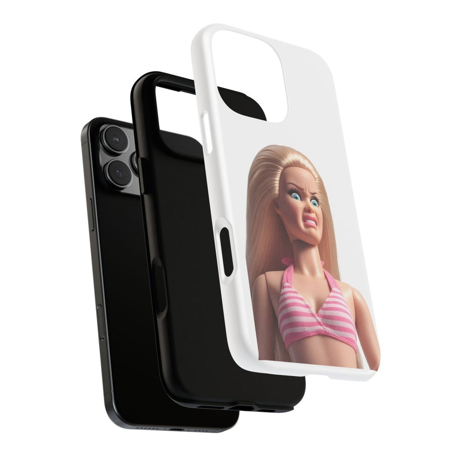Handyhülle Lustige Pink Doll – Shocking Face Motiv für iPhone & Samsung