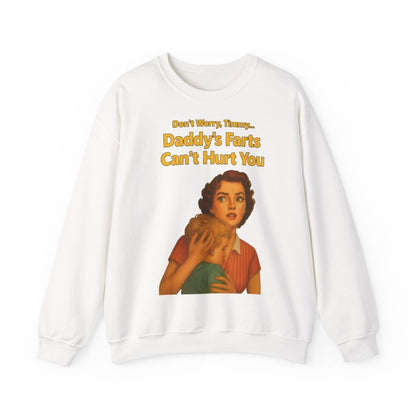 Sweatshirt – Daddy’s Farts – Satirisches Retro-Sweatshirt mit schwarzem Humor | True Insights Design mit Humor