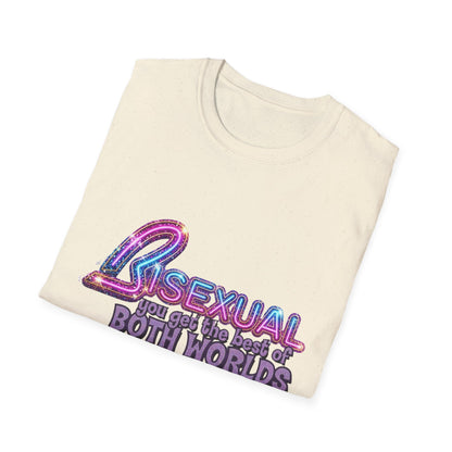 True Insights Bi Pride Shirt Best Of Both Worlds CSD Neon-Look lässiger Streetstyle