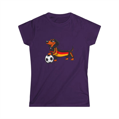 True Insights Fußball Dackel WM 2026 Damen Shirt Deutschland Trikot Hund Fan T-Shirt in Purple