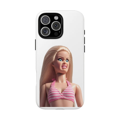 Shocking Face Doll | Funny Pink Doll Phone Case