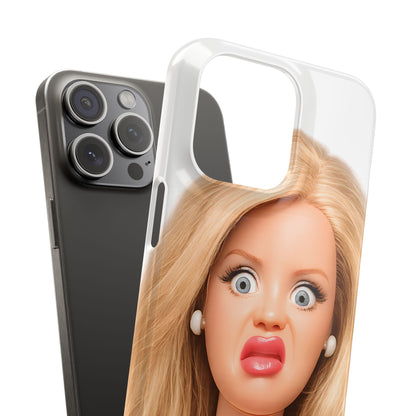 Lustige Handyhülle mit schockiertem Puppen-Gesicht – Meme Handy Case für Humor-Fans & witzige Geschenkidee
