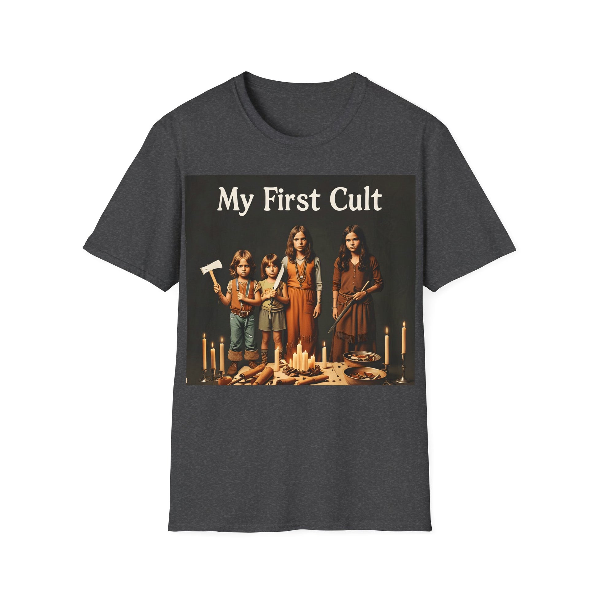 Cult Statement Tee - My First Cult T-Shirt – Freches Satire-Design für mutige Statements | True Insights