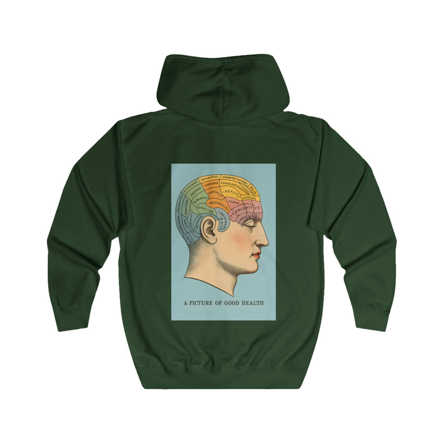 Kortex Couture – A Picture of Good Health Zip-Hoodie – Vintage frenologie-motief