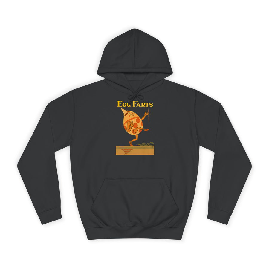 True Insights Egg Farts Hoodie – Surreales Retro-Ei-Motiv in Jet Black