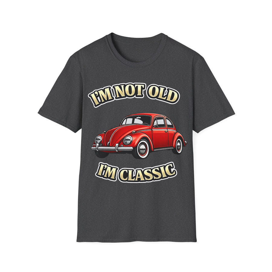 True Insights T-Shirt Vintage Käfer Oldtimer Im Not Old Im Classic in Dark Heather mit Retro-Print