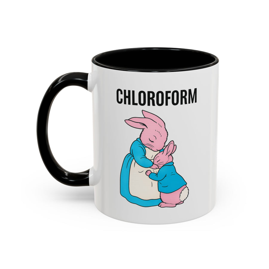 CHLOROFORM Mug Lapins - Mug humour noir, cadeau drôle pour fans de sarcasme