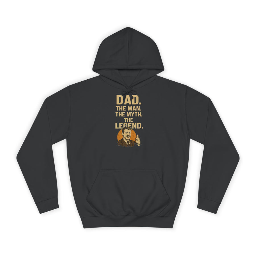 True Insights Dad. The Man. The Myth. The Legend. Hoodie in Jet Black