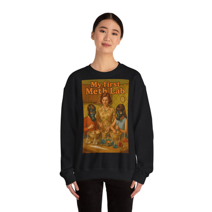Sweatshirt – „My First Meth Lab“ Sweatshirt – Schwarzer Humor im Retro-Stil | True Insights Design mit Humor