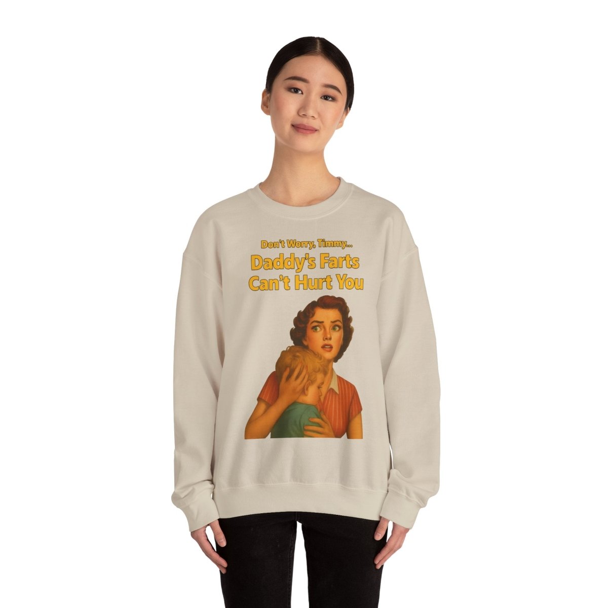 Sweatshirt – Daddy’s Farts – Satirisches Retro-Sweatshirt mit schwarzem Humor | True Insights Design mit Humor