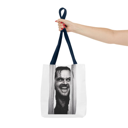 The Shining Tote Bag – Jack Torrance Jack Nicholson Kult-Horror Motiv – Schwarz-Weiß Stofftasche für Filmfans & Horror-Liebhaber