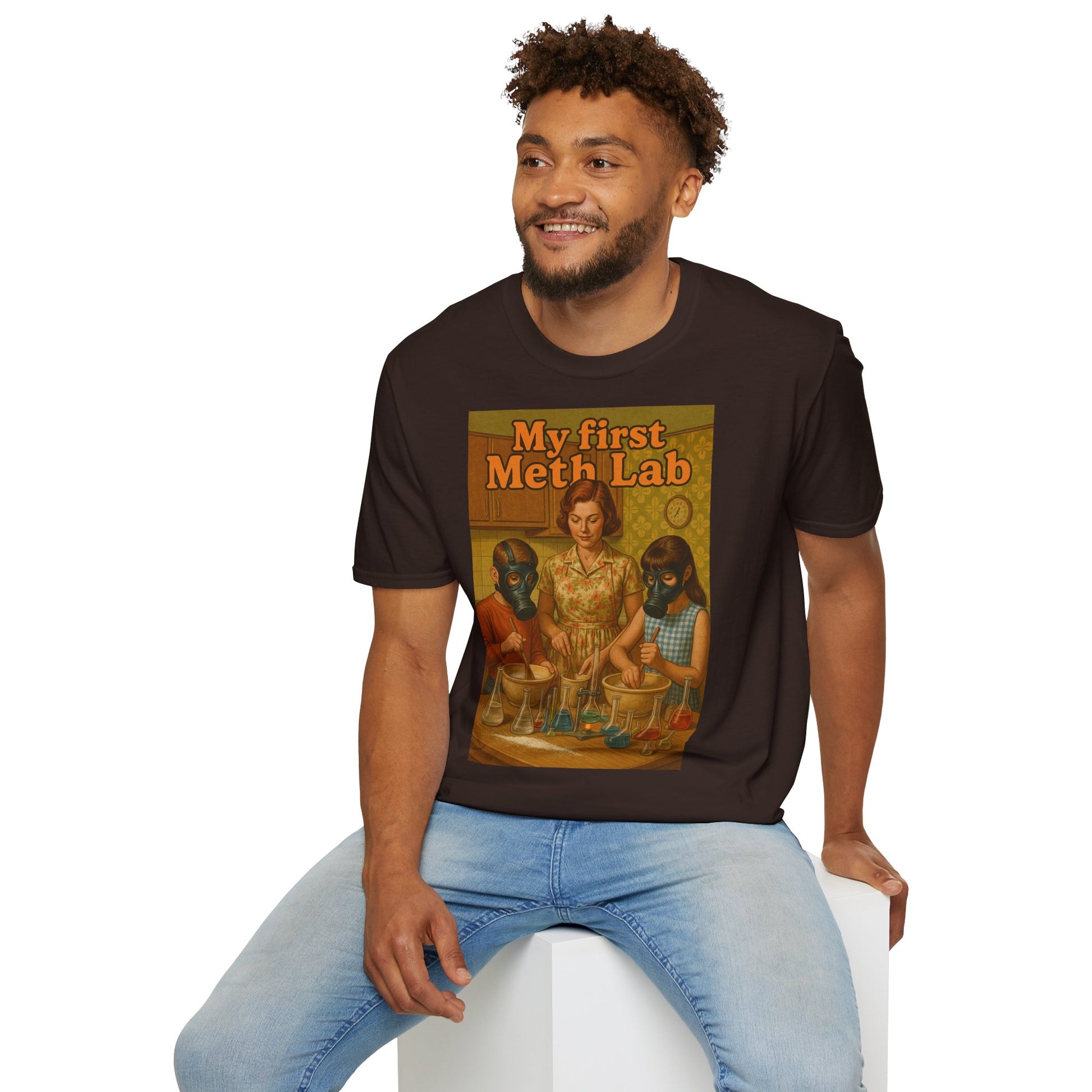 Retro My First Meth Lab T-Shirt - Family Cooking – Freches Satire-Design für mutige Statements | True Insights