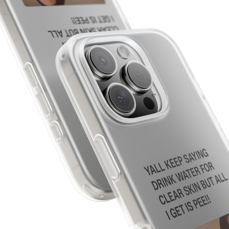 Coque de téléphone mème « Soins de la peau » – « Je ne fais que pisser ! » | Prendre soin de soi avec humour