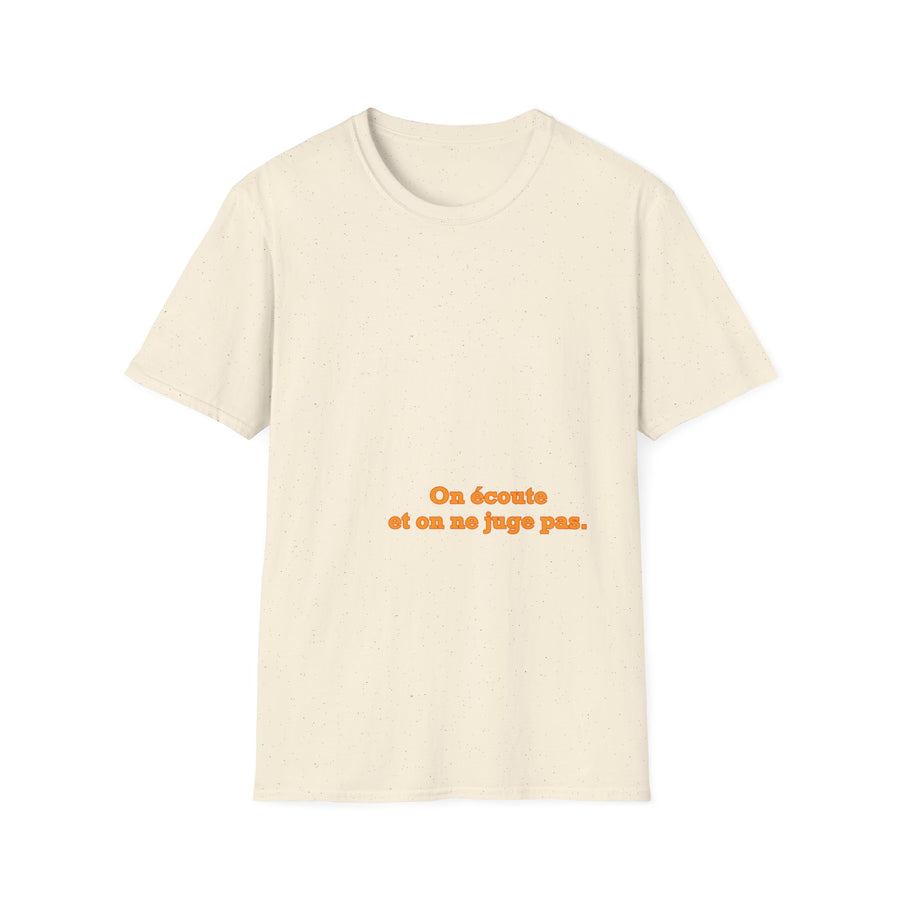 T-shirt Teckel « On écoute et on ne juge pas » – Cadeau humour pour amoureux des chiens