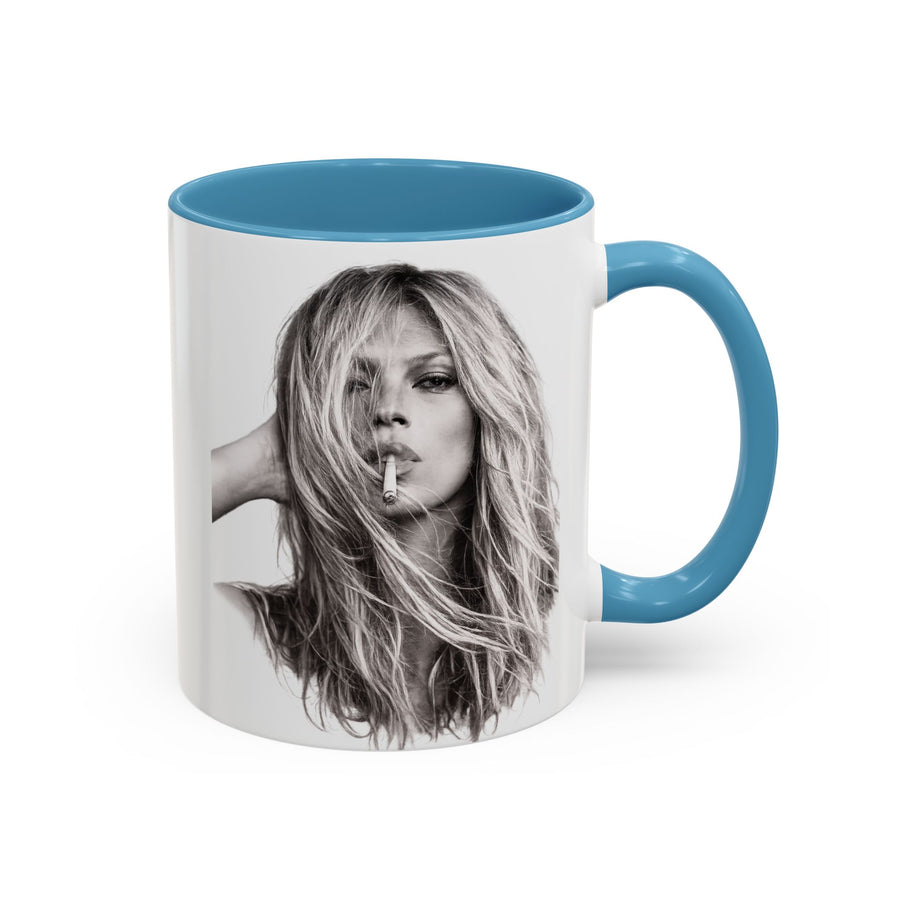 Mug Kate Moss – Portrait Iconique Noir & Blanc | Cadeau Légende de la Mode