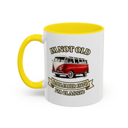 Tasse Baujahr 1976 Retro Bus - I'm Not Old I'm Classic - Geschenk zum 50. Geburtstag für Oldtimer Fans
