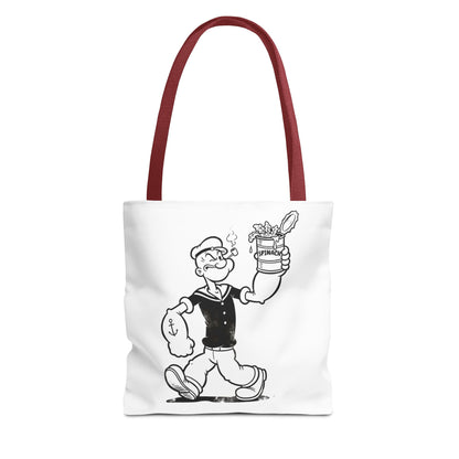 Popeye Spinat Dose Comic Kult Tote Bag – Retro Sailor Beutel aus Polyester, ideal für Comic-Fans & Nostalgiker