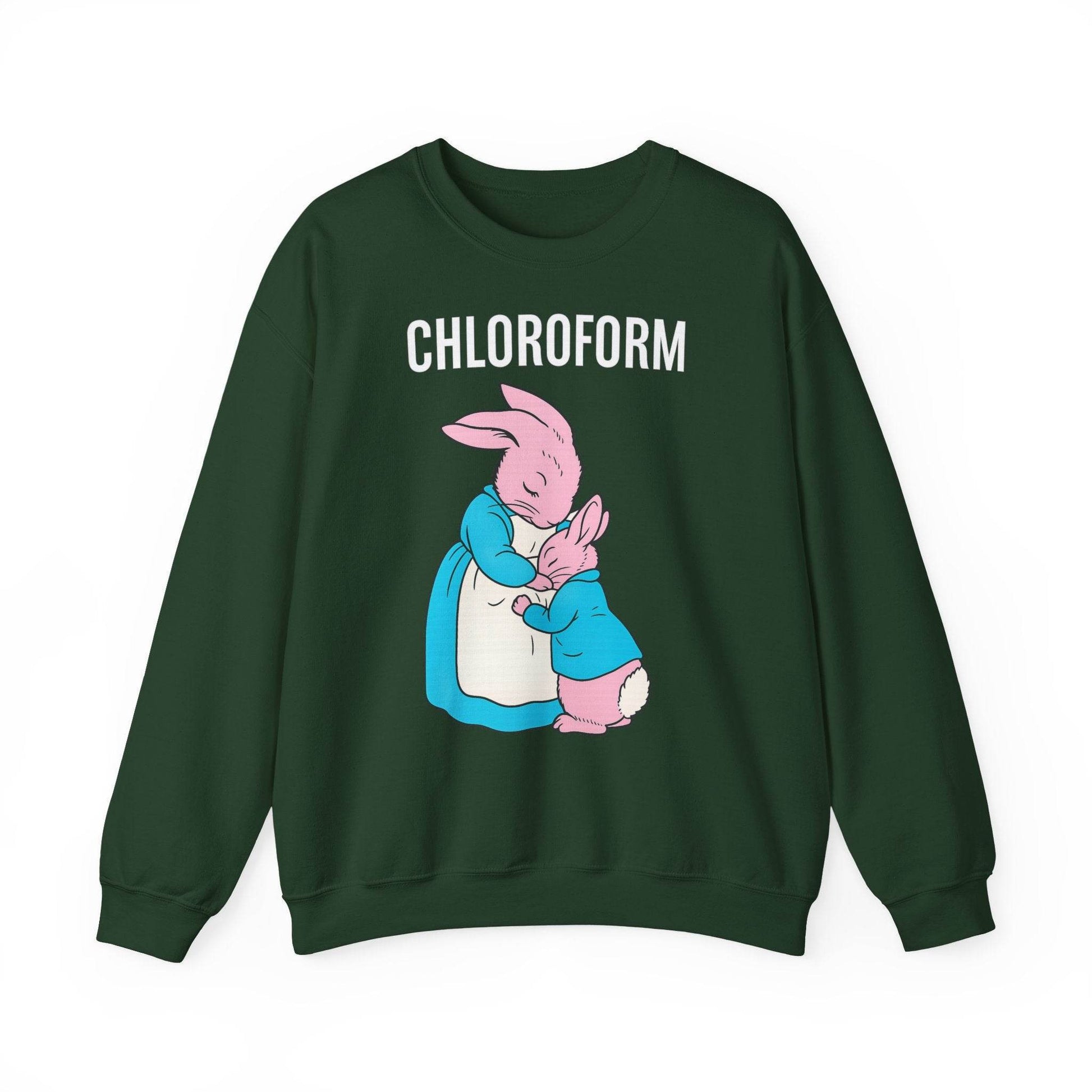 „CHLOROFORM“ – Retro-Sweatshirt mit Hasen und bösem Twist - True Insights