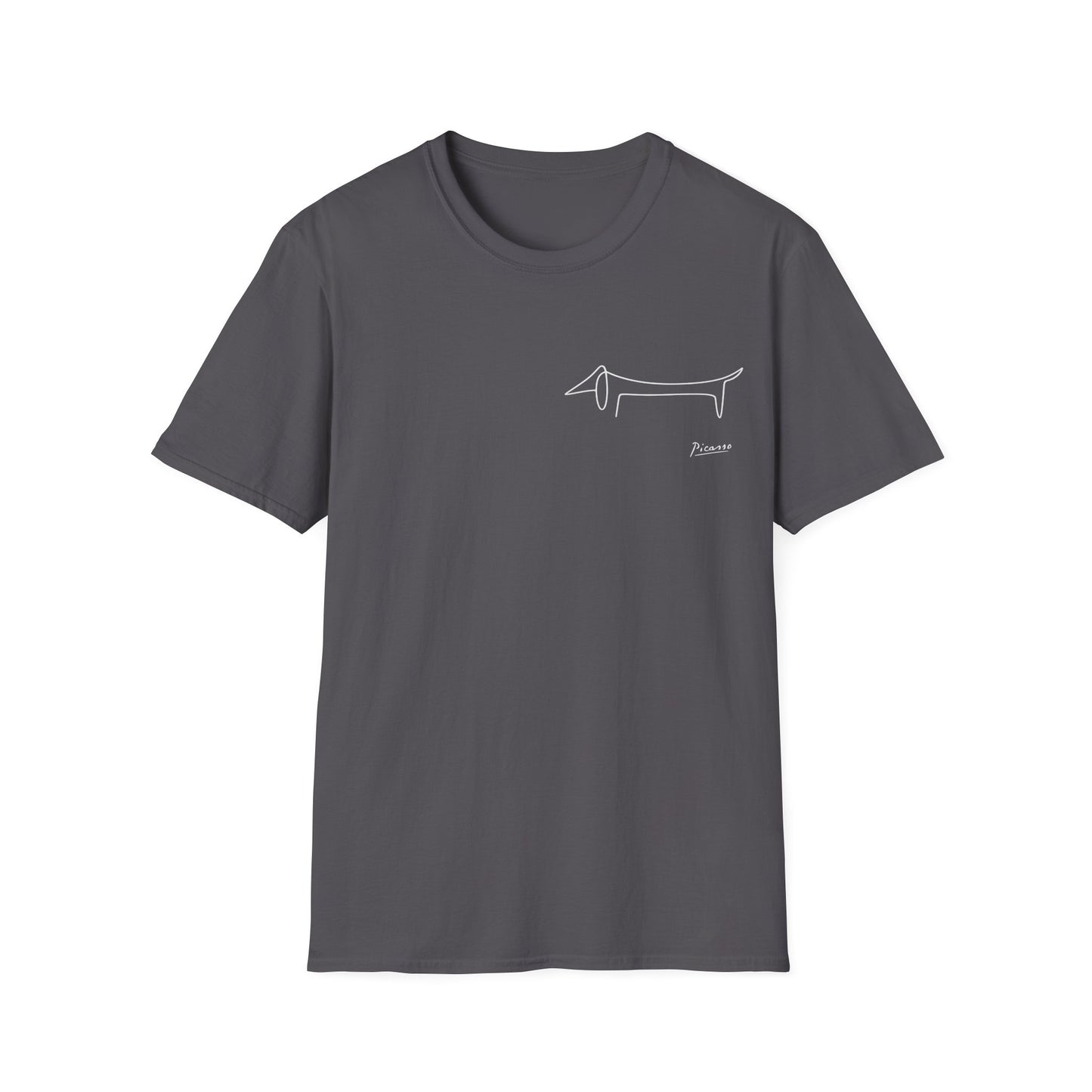 Picasso Dackel T-Shirt – Minimalistische Hundelinie mit Kultfaktor - kleines Motiv