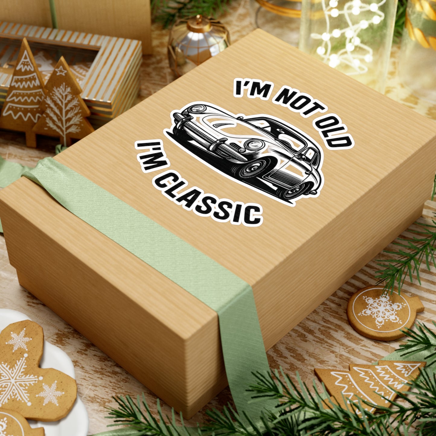 I'm Not Old I'm Classic Sticker – Retro Oldtimer Sportwagen Aufkleber, lustiges Geschenk für Autoliebhaber & Geburtstag