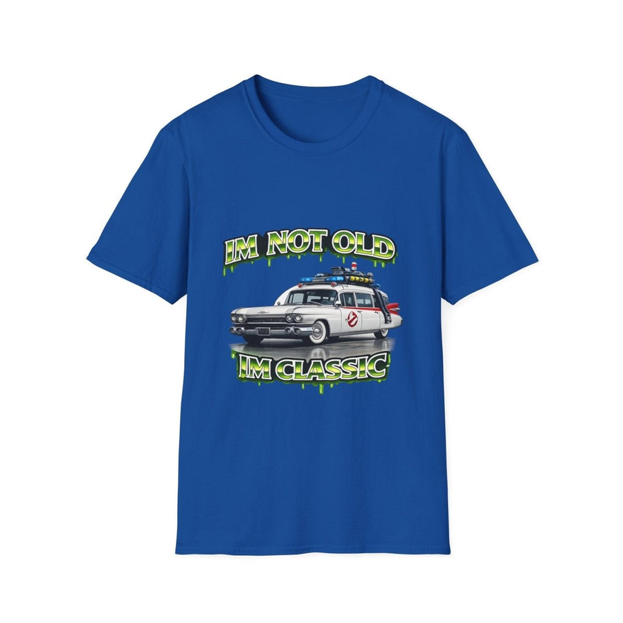 True Insights T-Shirt I'm Not Old I'm Classic Ecto-1 Motiv in Royalblau, humorvolles Retro-Shirt