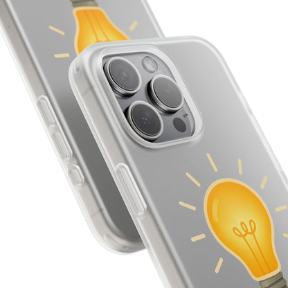 Coque de téléphone WATT? avec motif ampoule | Protection ludique pour les passionnés de technologie et d'électronique