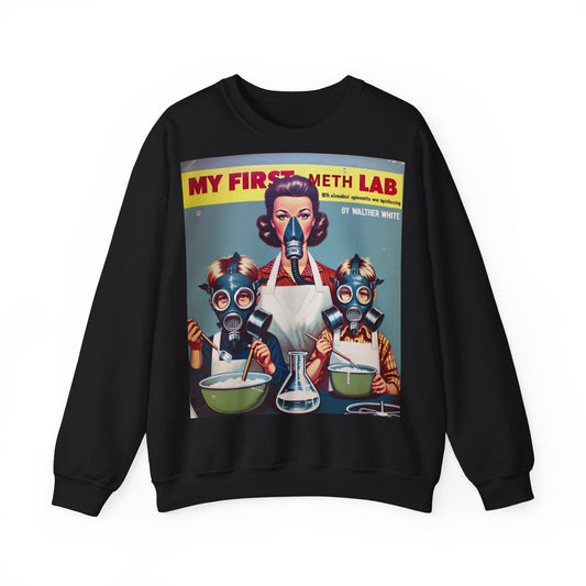 Sweatshirt – My First Meth Lab Sweatshirt | Lustiger Retro Pullover mit Satire-Print | Geschenk für Breaking Bad Fans & Dark Humor Lover | True Insights Design mit Humor