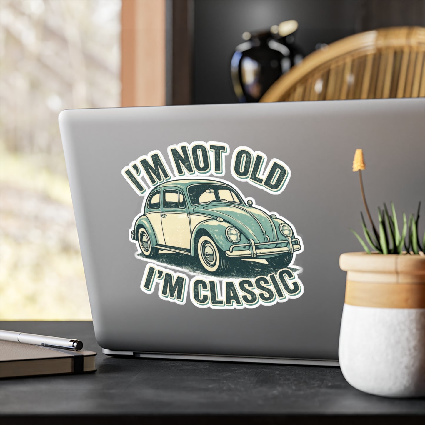 I'm Not Old I'm Classic Sticker - Vintage Käfer Retro Aufkleber - Geschenk für Oldtimer-Fans & Geburtstag