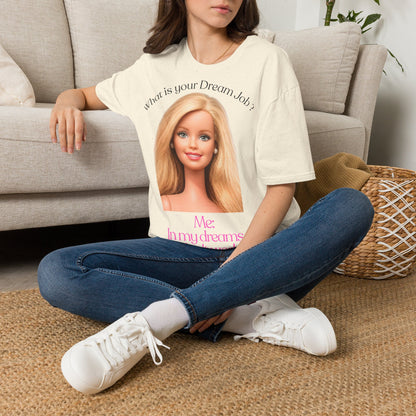 Lustiges T-Shirt 'In my dreams I don't work' – Anti-Arbeit Spruch Shirt für faule Tage, Bürohumor & Geschenk